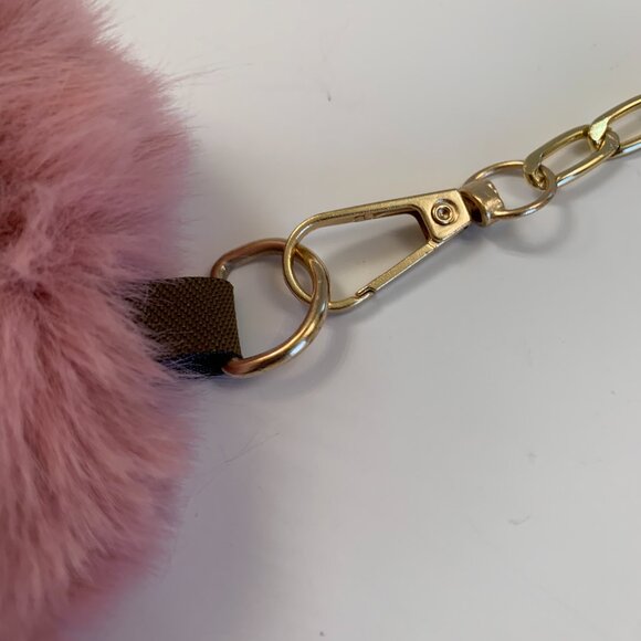 Heart Shaped Furry Crossbody Bag W/Gold Chain - 70's Retro - Dark Pink - NWT - Picture 8 of 12